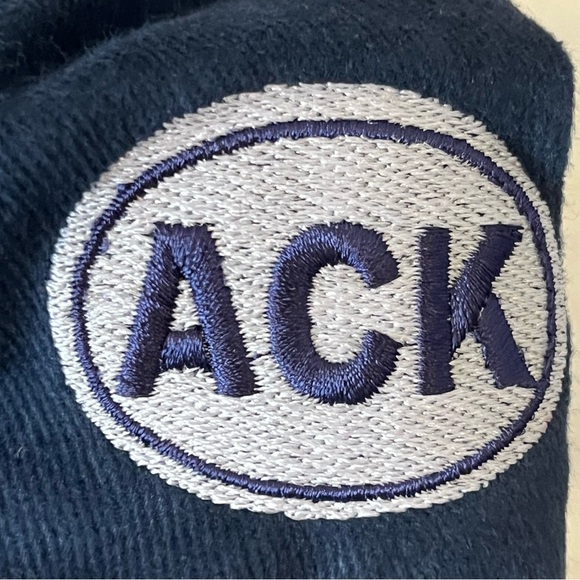 Navy Blue Nantucket ACK Adjustable Cotton Ball Cap NWOT - Picture 8 of 15